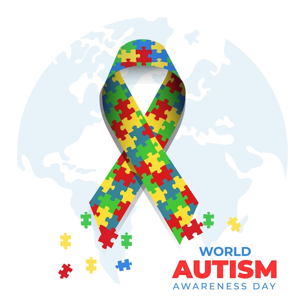 Vetor vector dia mundial do autismo 2 de abril dia mundial de conscientização sobre o autismo