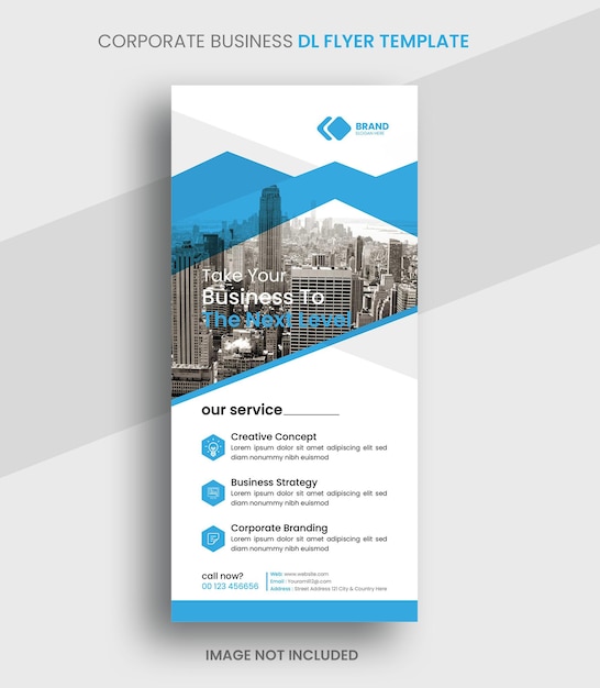 Vector dl flyer e arregaçar design de banner