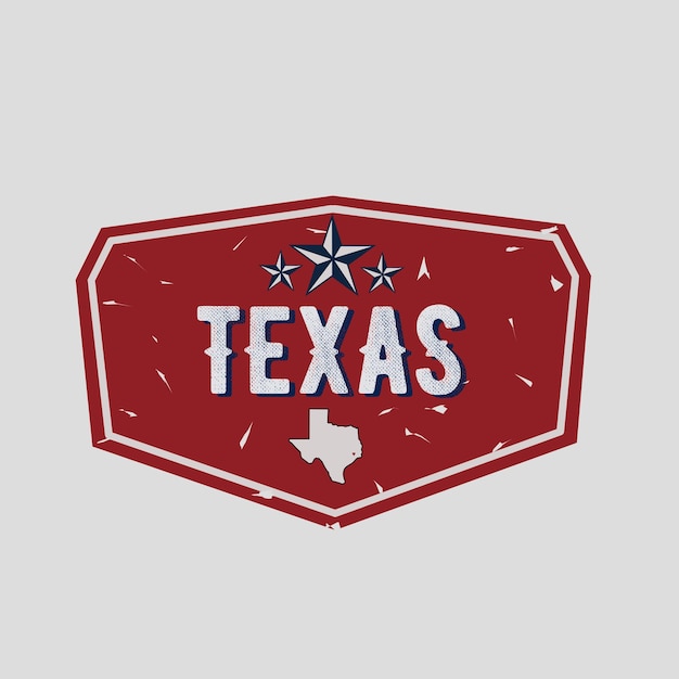 Vetor vector do emblema do texas perfeito para impressão de roupas etc.