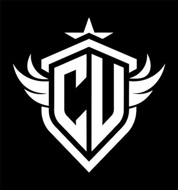 Vetor vector do logotipo da letra cw