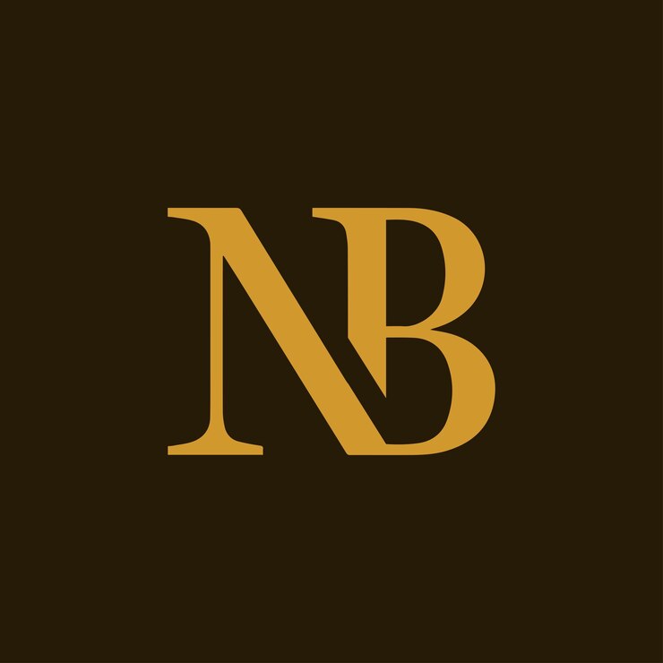 Vetor vector do logotipo do monograma nb