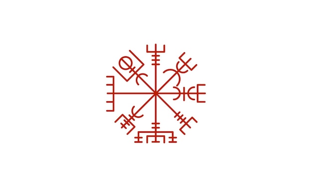 Vetor vector do logotipo do símbolo vegvisir