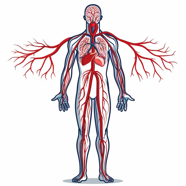 Vetor vector do sistema circulatório humano