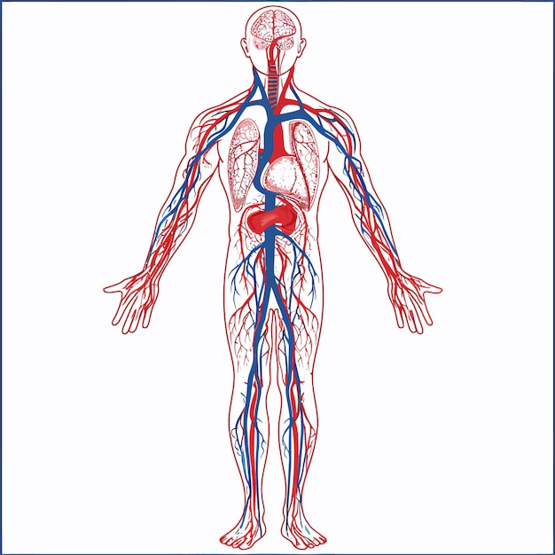 Vetor vector do sistema circulatório humano