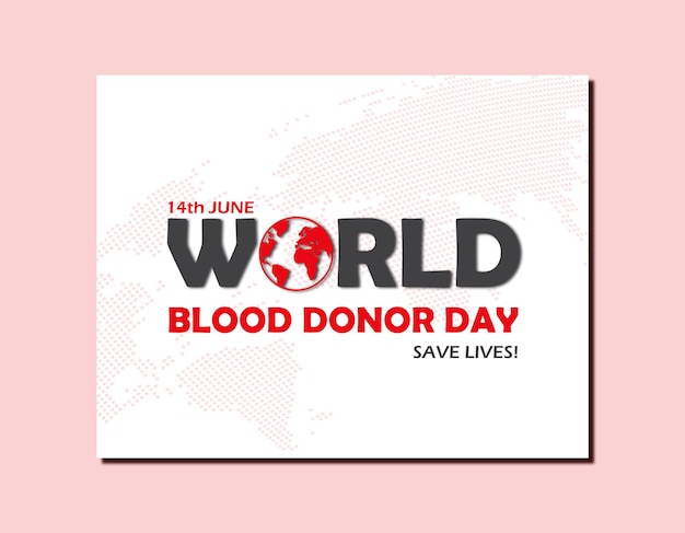 Vector doe sangue e modelo de banner do dia mundial do doador de sangue