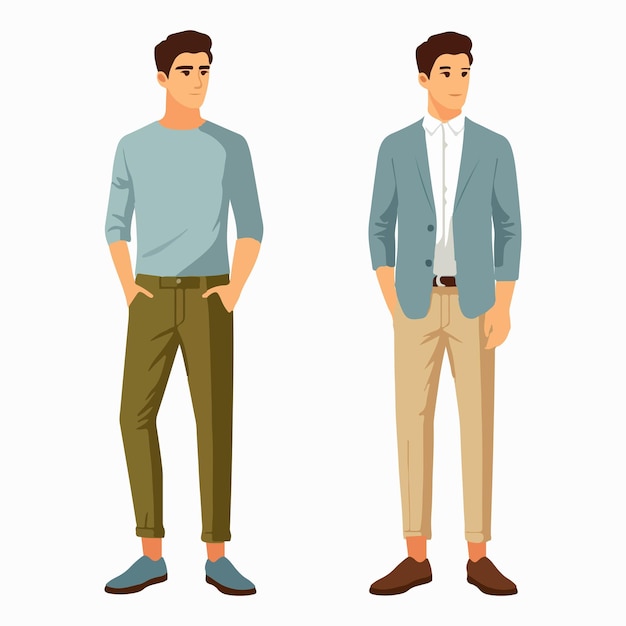 Vector dois homens diferentes