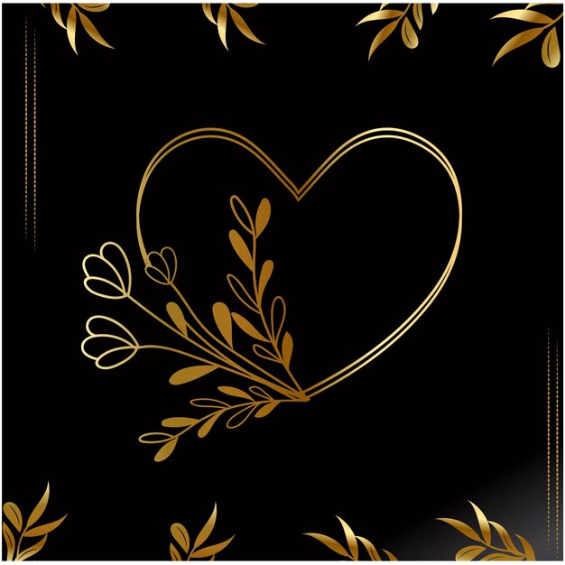 Vector dourado feliz dia dos namorados design brilhante