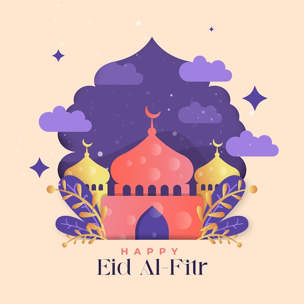 Vetor vector eid al-fitr - ilustração de eid mubarak