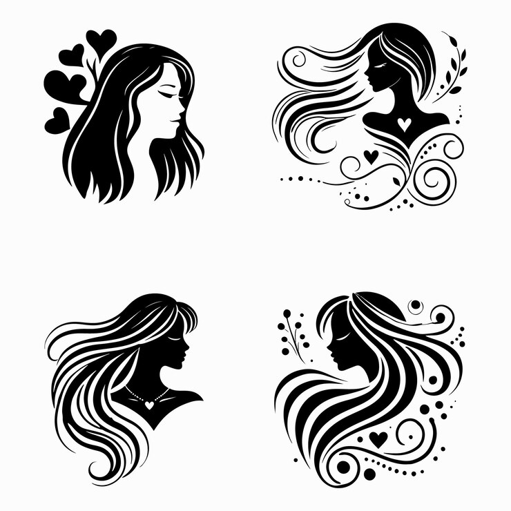 Vetor vector elegante de mulher relaxando em arte de estilo romântico
