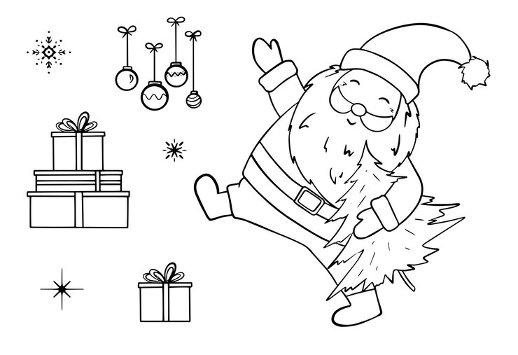 Vetor vector elementos de natal com presentes meias estrelas árvore alegria de inverno e tradições de festas