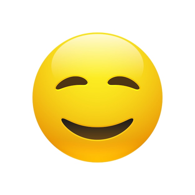 Vetor vector emoji rosto sorridente amarelo