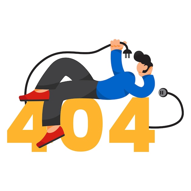 Vector erro 404 ilustração do conceito