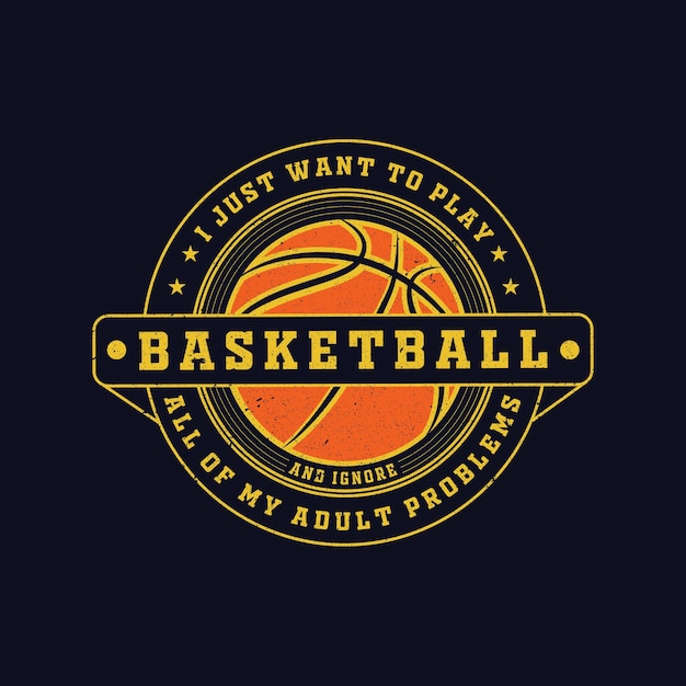 eu só quero jogar o gráfico de design de camiseta de basquete. 11754677  Vetor no Vecteezy