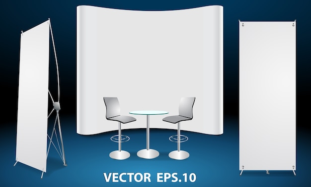 Vetor vector exposição stands design