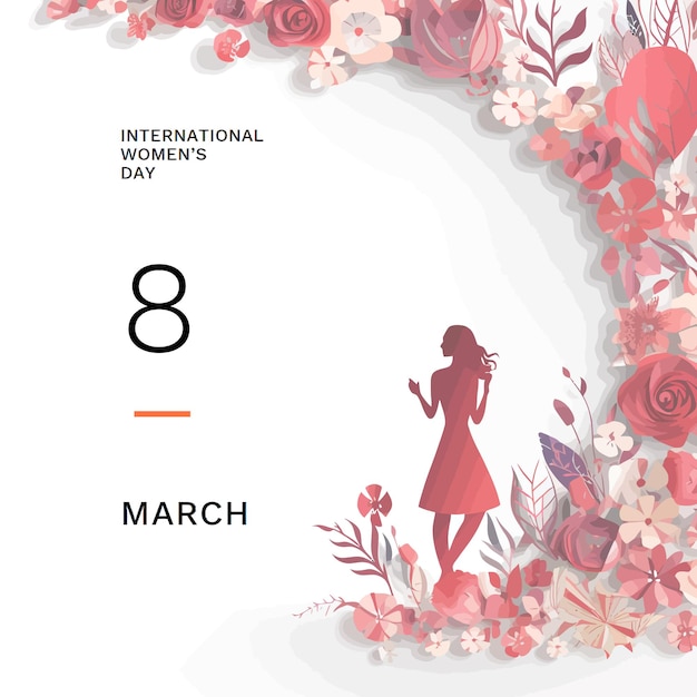 Vetor vector feliz dia internacional da mulher desenho floral
