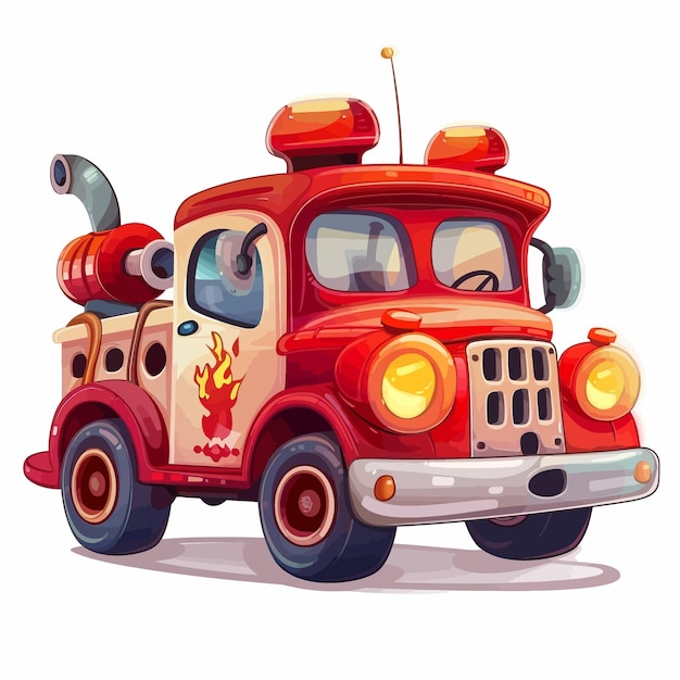 Vetor vector_fire_engine_truckfunny_transporte