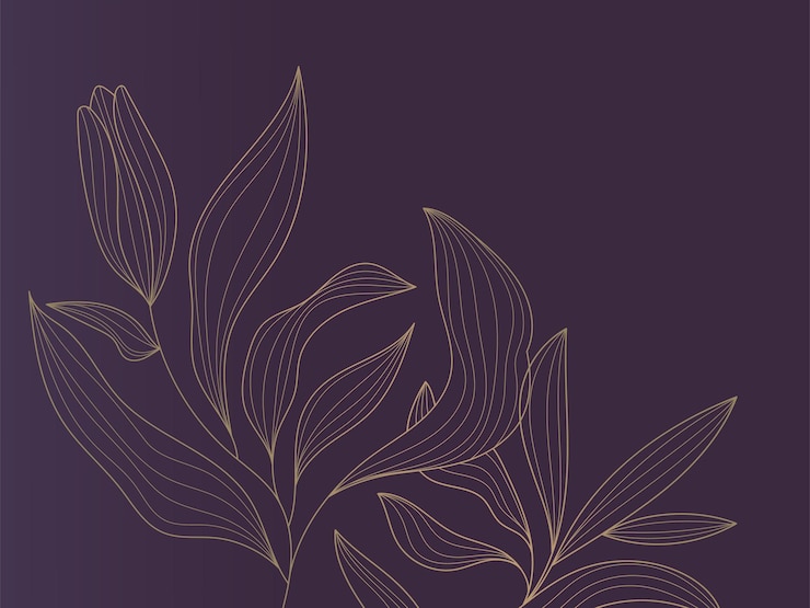 Vector folhas douradas luxuosas coberturas florais douradas folhas de linha e flores natureza