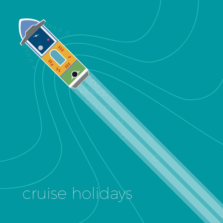 Vetor vector fundo de férias de cruzeiro
