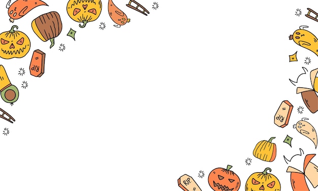 Vector fundo de halloween em design plano