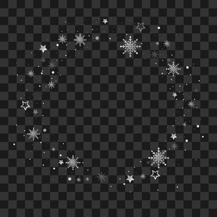 Vetor vector fundo de natal feliz com estrelas flocos de neve moldura