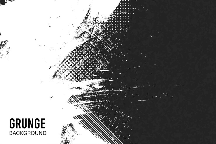 Vetor vector fundo grunge em padrão de textura preto e branco