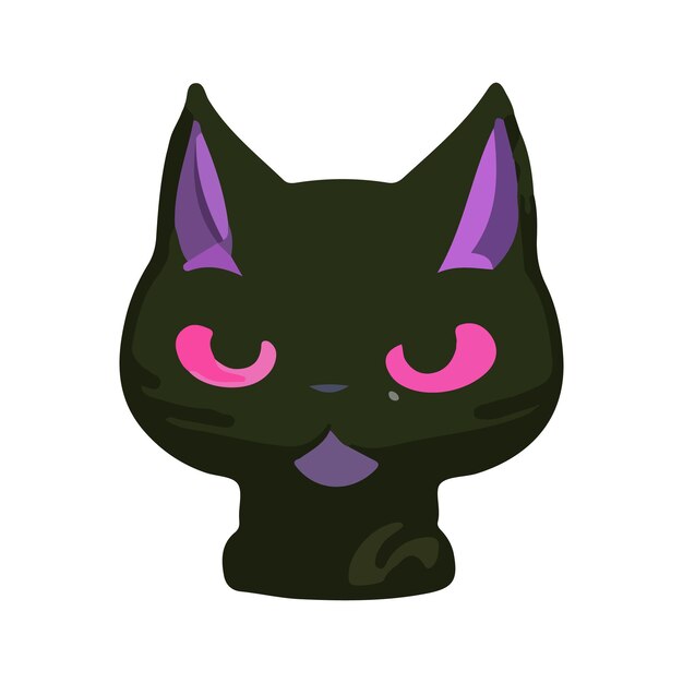 Desenho Animado De Gato Fofo Isolado Emoji Ilustração do Vetor