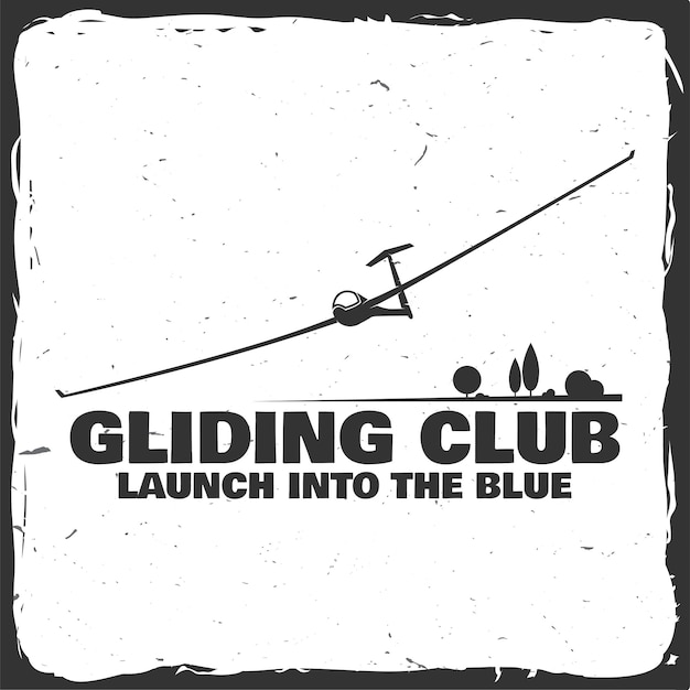 Vetor vector gliding clube retro emblema