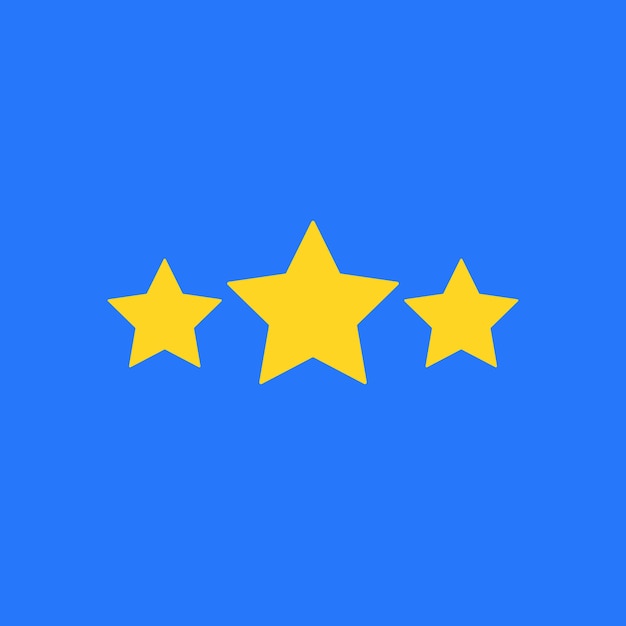 Vector Google Review Ratings 3 Estrelas Pacote 2 (em inglês)