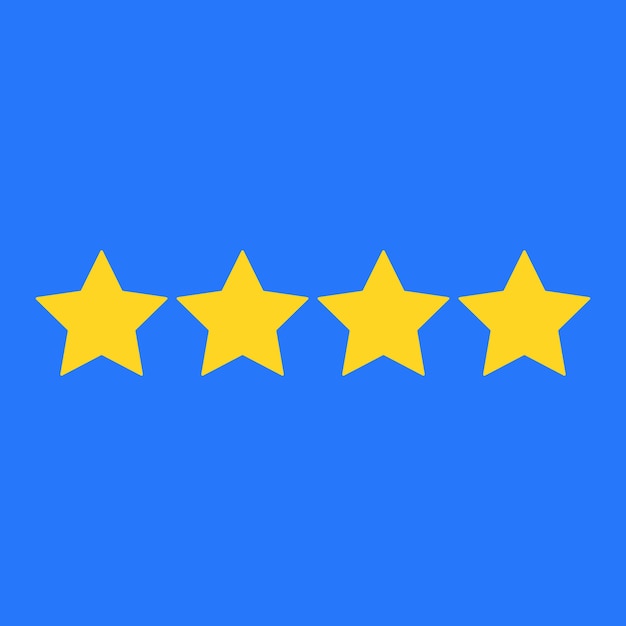 Vector Google Review Ratings 4 Estrelas Pacote 3 (em inglês)