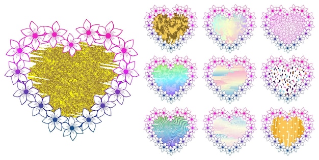 Vetor vector gráfico de design de fundo de quadro floral