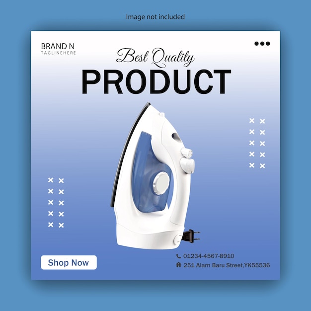 Vector gratuito novo banner de produto postagem de mídia social