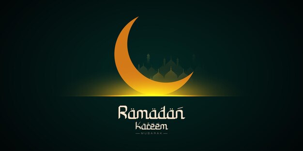 Vector happy ramadan kareem festival islâmico web banner design ilustração vetorial