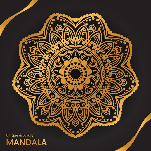 Vetor vector henna mandala padrão com formas orgânicas