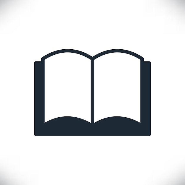 Vector ícones de livro negro isolados no fundo branco
