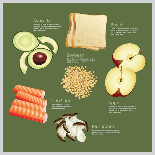 Vector illustration ingredient food