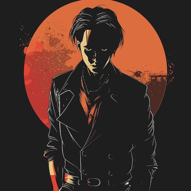 Vetor vector_illustration_of_levi_ackerman_character