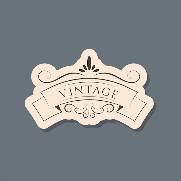 Vector isolado rótulo vintage ou banner com texto e moldura ornamental