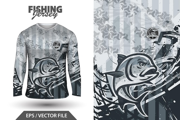 Vector jersey pesca gigante trevally para sublimação