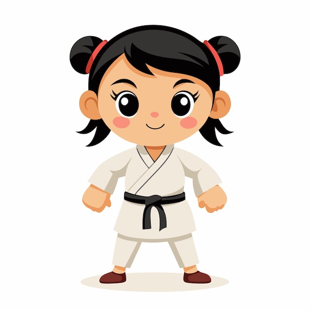 Vector Karate bonito Bebê isolado