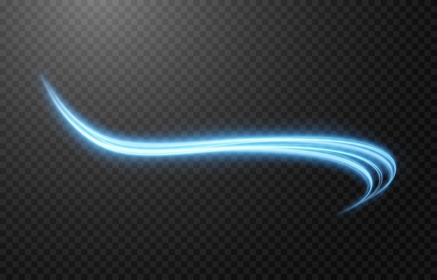 Vector linhas de luz brilhantes Efeito de luz elétrica png Linha azul png ondas de luz png brilho mágico