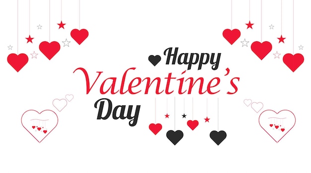 Vector livre Feliz dia de São Valentim decorativo fundo de amor e design de cartão