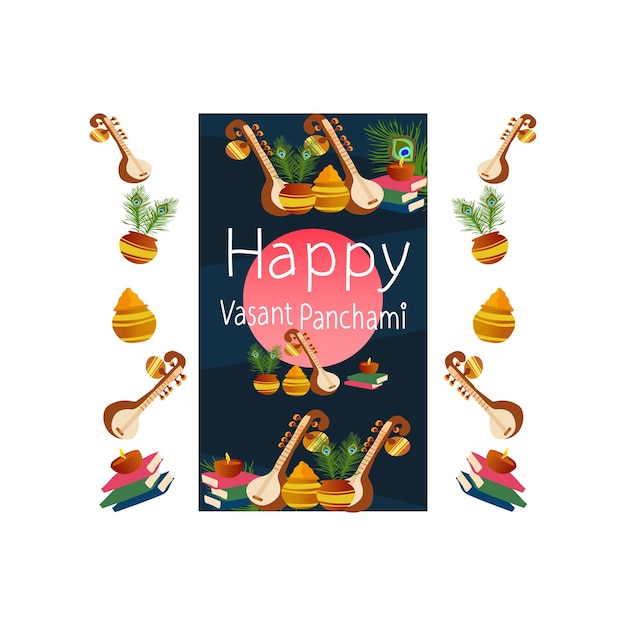 Vetor vector livre índia vasant panchami feliz vasant panchami