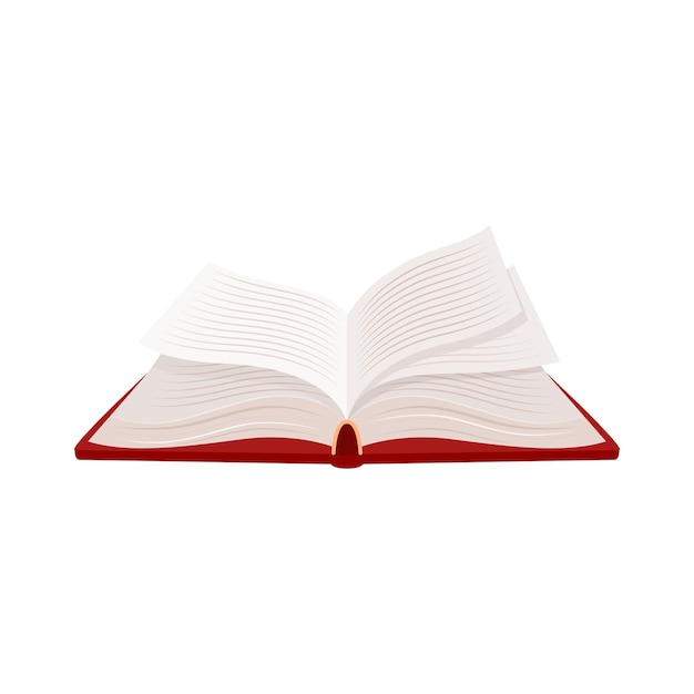 Vector livro aberto em estilo doodle vetor isolado