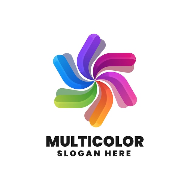 Vector logo ilustração abstrato gradiente colorido estilo