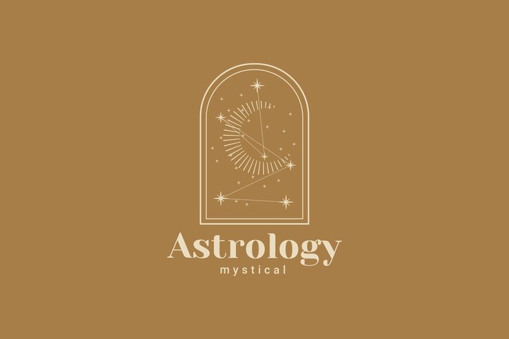 Vetor vector logotipo dourado em que uma imagem abstrata de várias fases da lua.