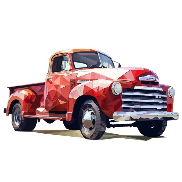 Vector_low_poly_american_classic_truck