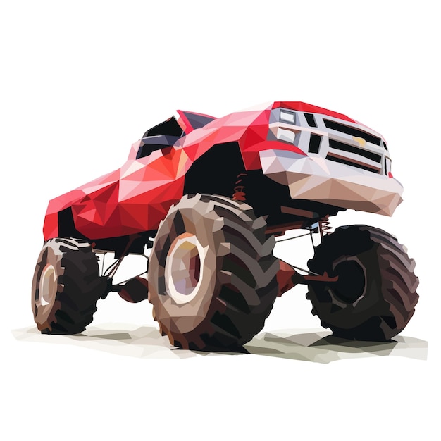 Vetor vector_low_poly_monster_truck