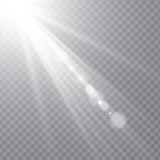 Vetor vector luz solar brilhante efeito de luz de reflexo de lente especial lente frontal reflexo de sol borrão reverso na luz de radiância elemento de decoração