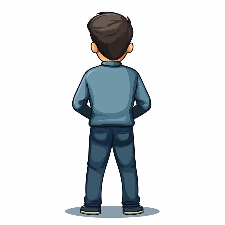 Vetor vector man cartoon backside icon imagem para projetos criativos
