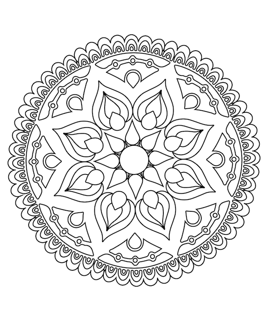 Vector Mandala Páginas para colorir amp Livros